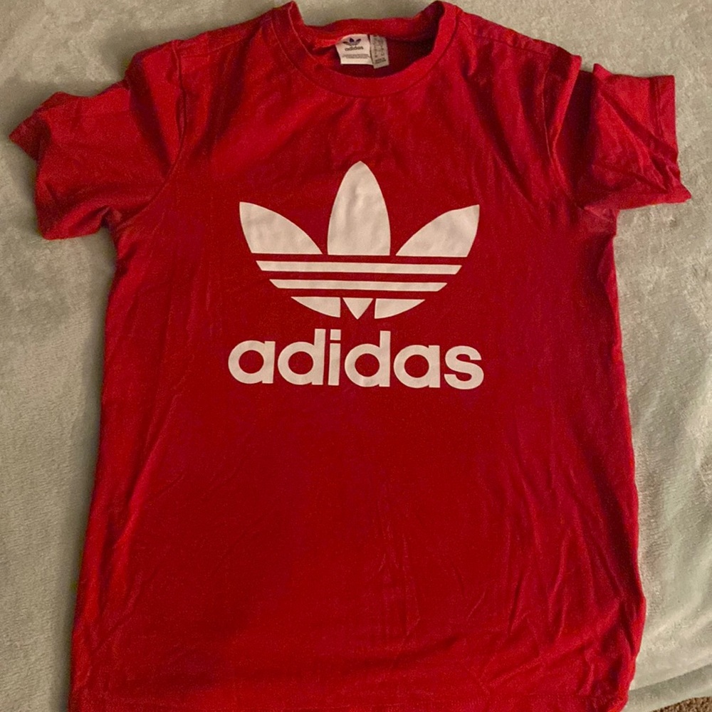 Red adidas t shirt